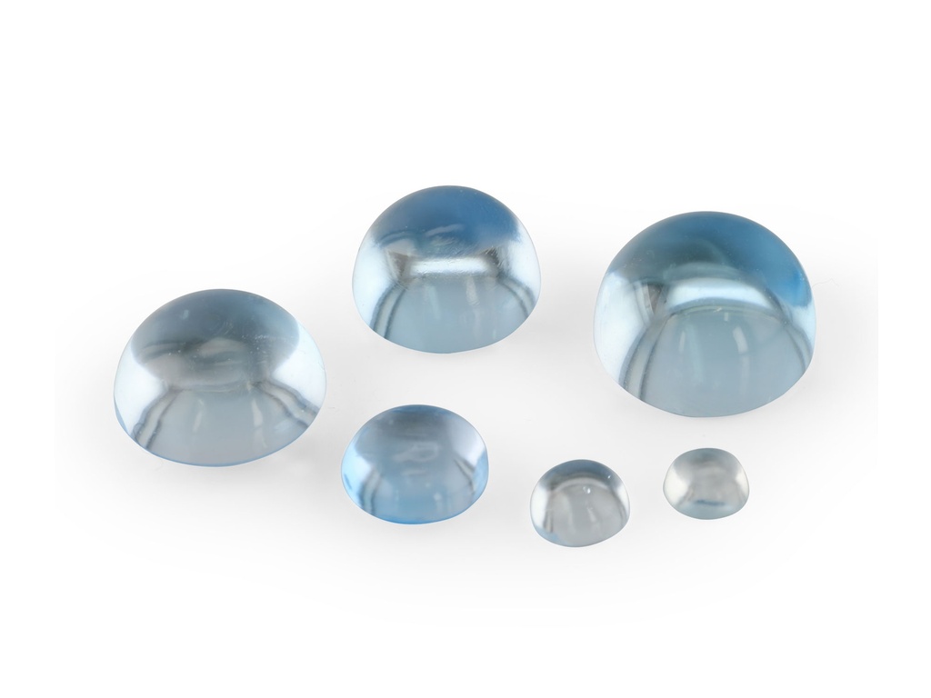 Topaz 2.00mm Round Cabochon Light Blue 