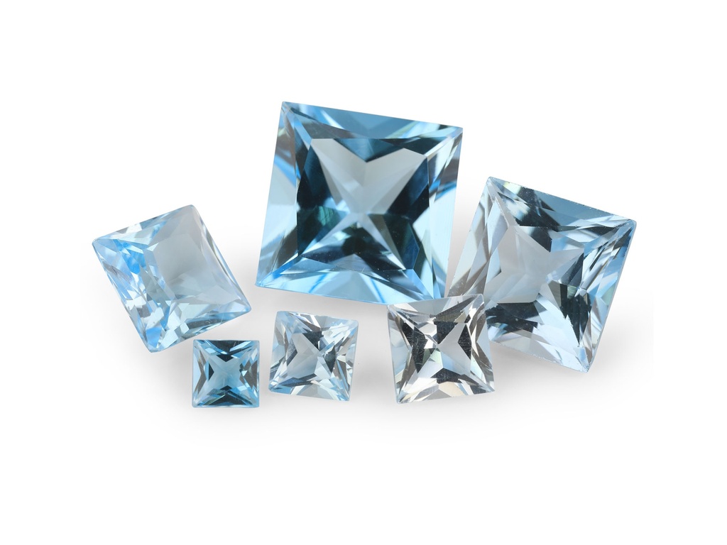 Topaz 4.00mm Princess Cut Light Blue