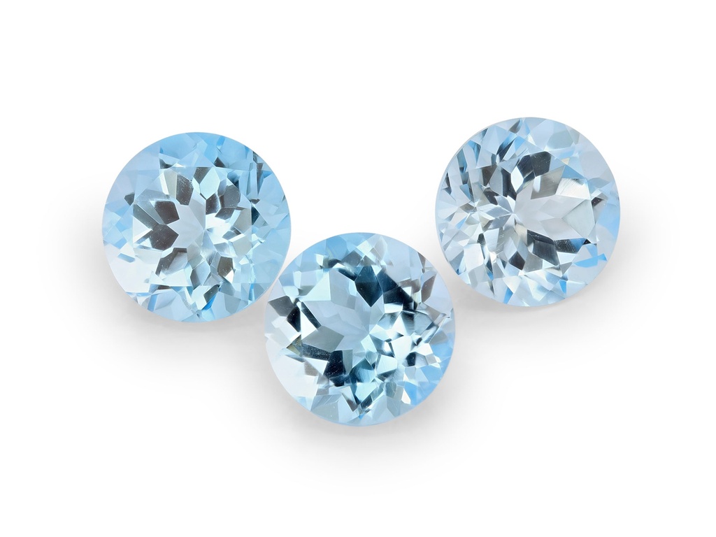 Topaz 9.50mm Round Light Blue