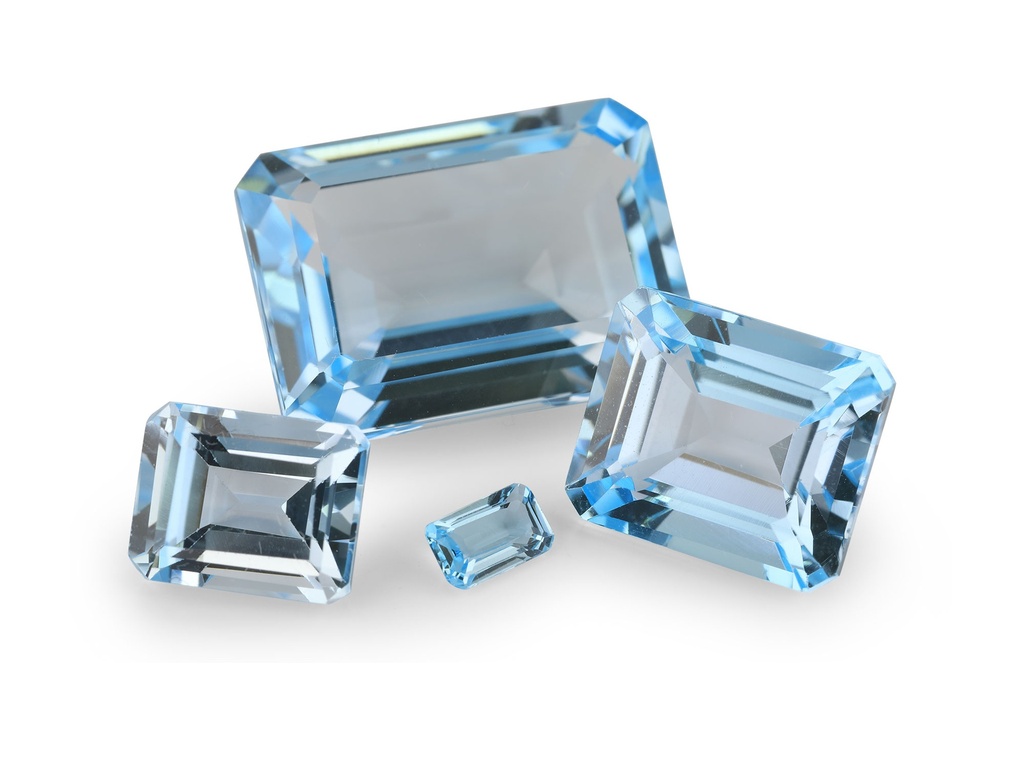 Topaz 5x4mm Emerald Cut Light Blue 