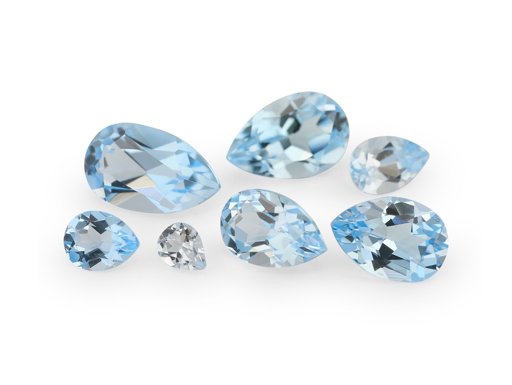 Topaz 4x3mm Pear Shape Light Blue  