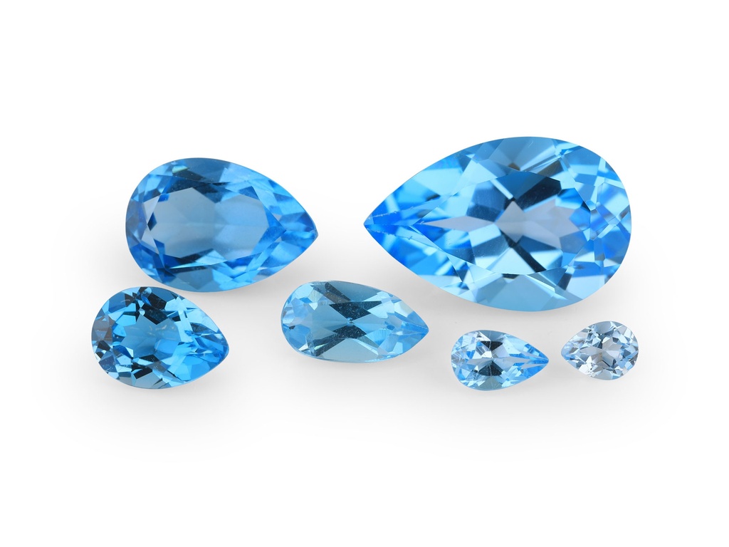 Topaz 5x4mm Pear Shape Medium Blue 