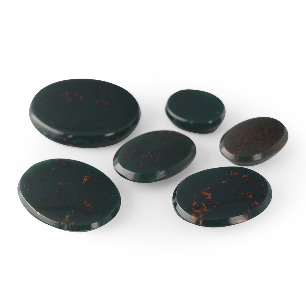 Bloodstone 9x7mm Oval Buff Top 