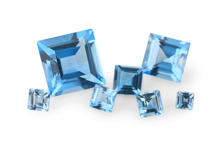 Topaz 2.00mm Carre Cut Medium Blue