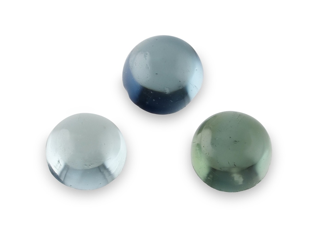 Blue Green Tourmaline 2.00mm Round Cabochon