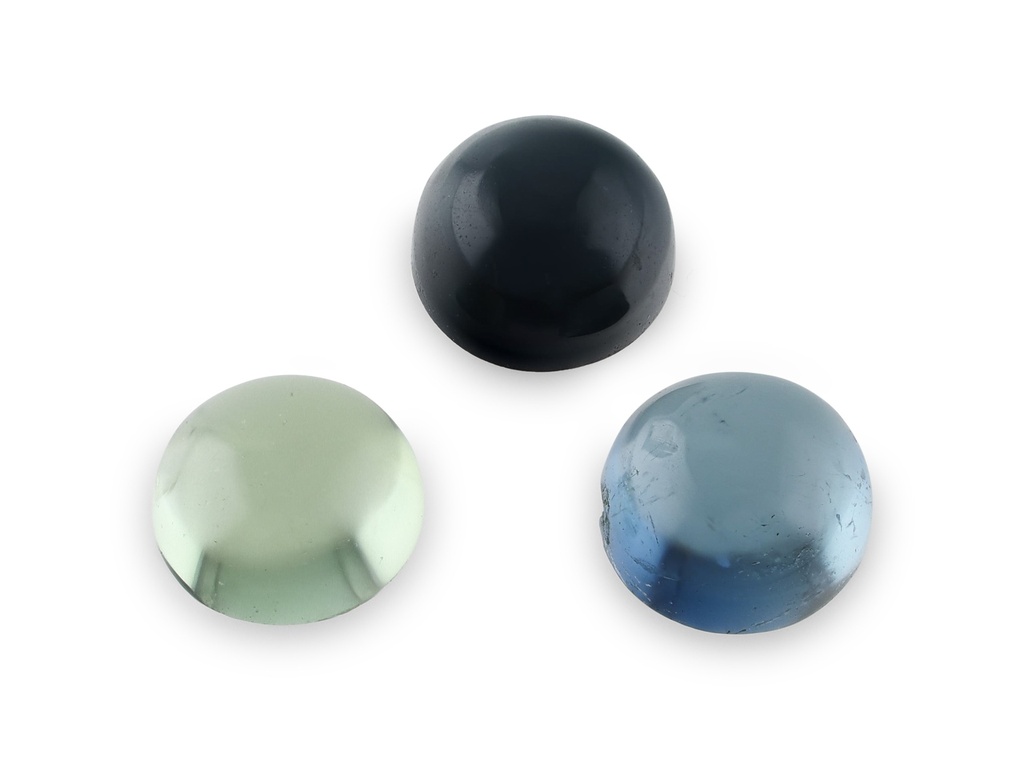 Blue Green Tourmaline 2.50mm Round Cabochon