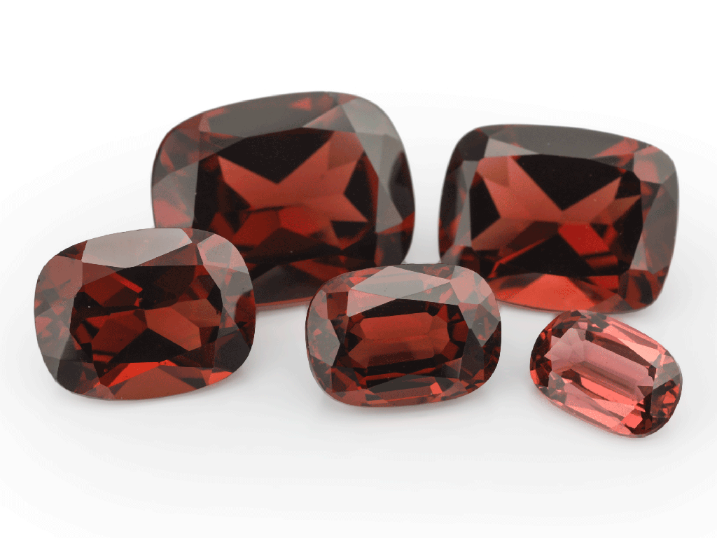 Almandine Garnet 6x4mm Cushion