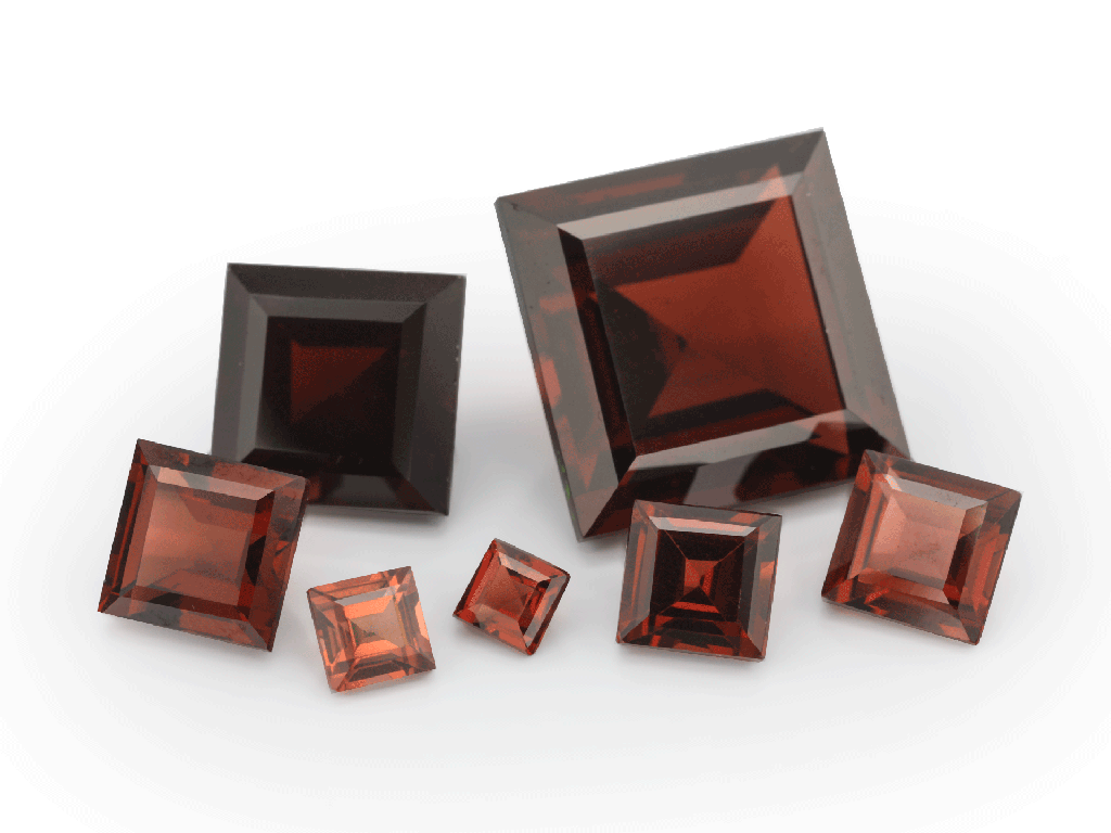 Almandine Garnet 2.00mm Carre Cut