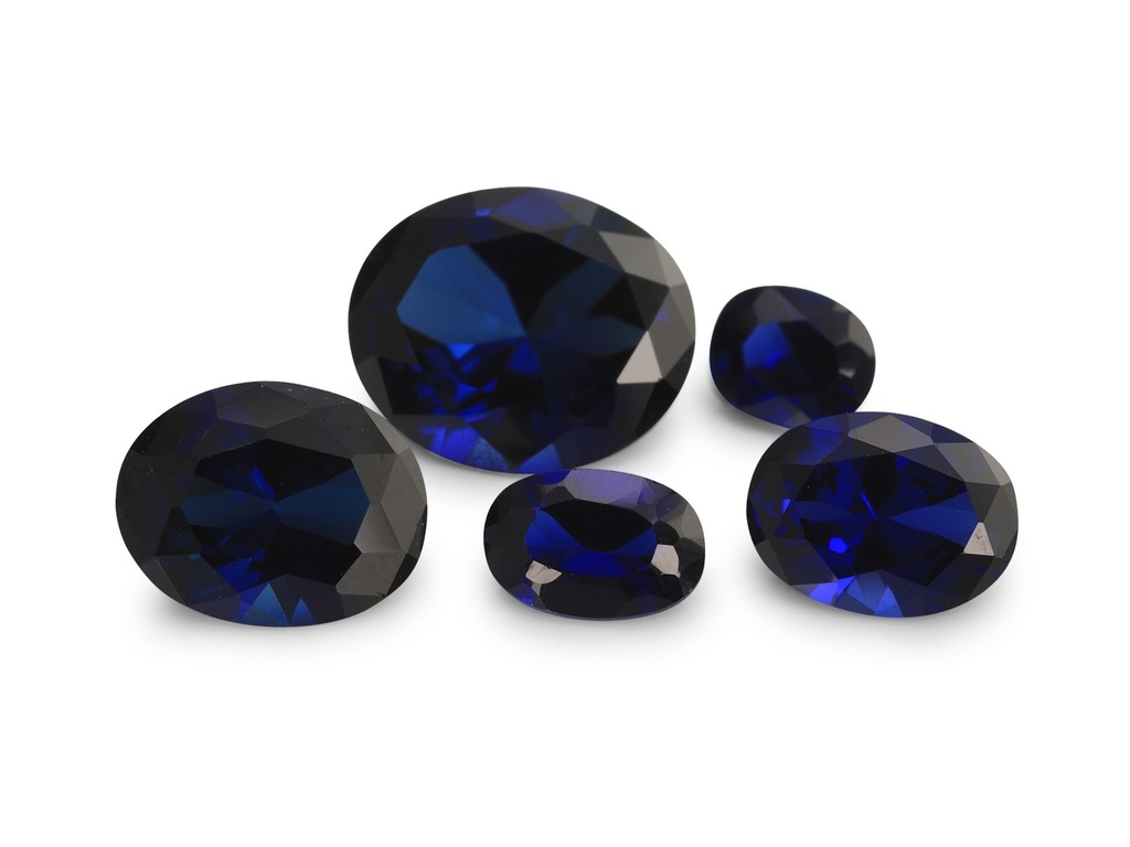 Synthetic Sapphire 12x10mm Oval Blue