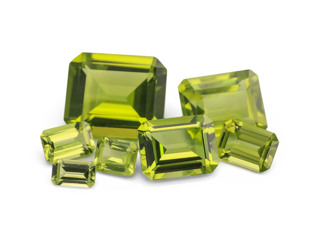 Peridot 5x4mm Emerald Cut