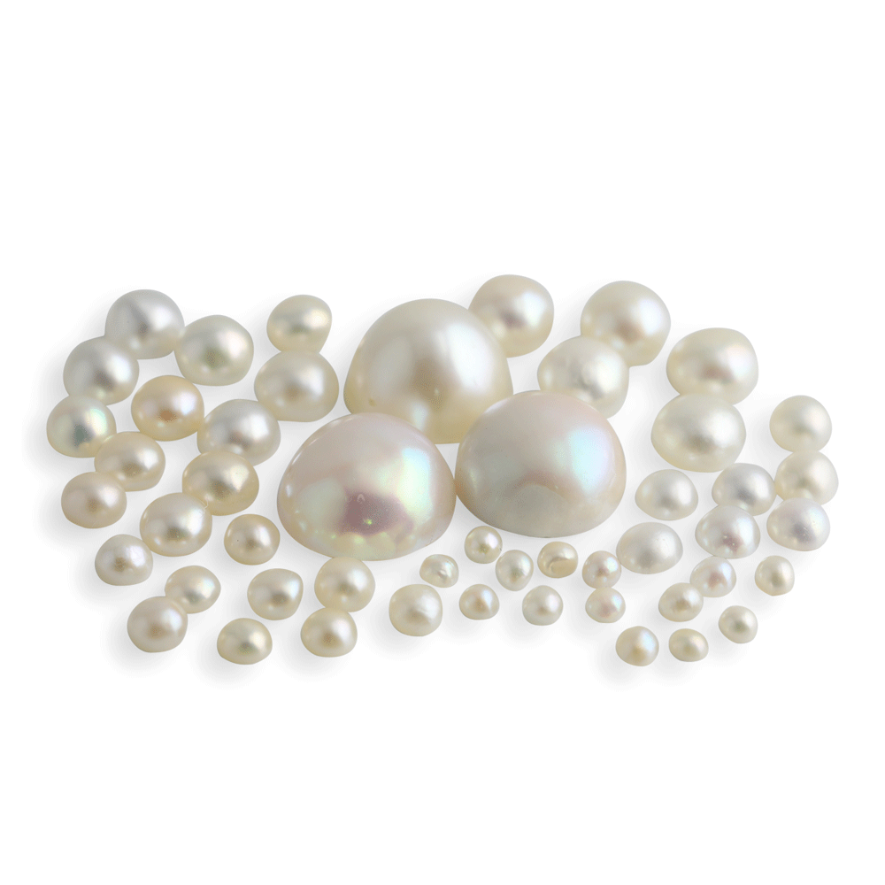 Natural Half Seed Pearls 3.25-3.50mm Round