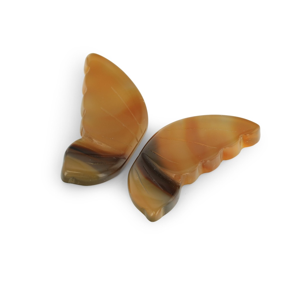 Agate Butterfly Wings 27-30mm Pair