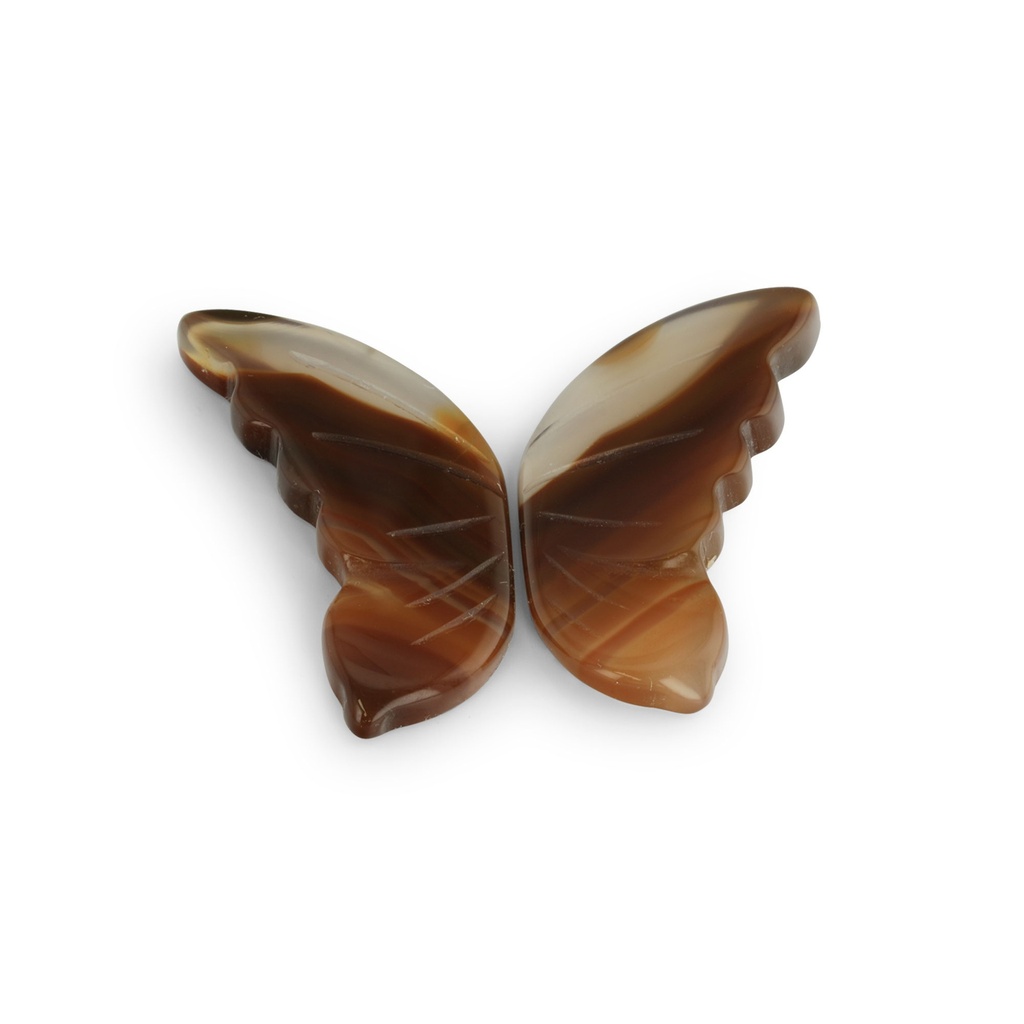 Agate Butterfly Wings 27-30mm Pair