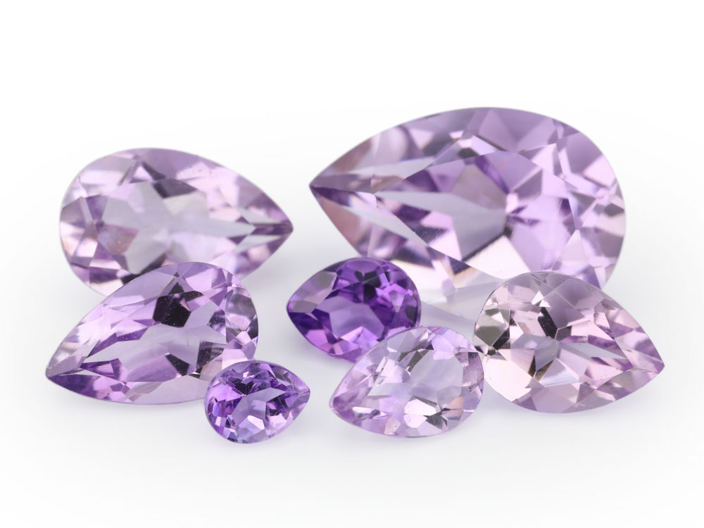 Amethyst 5x4mm Pear Shape Light Colour 