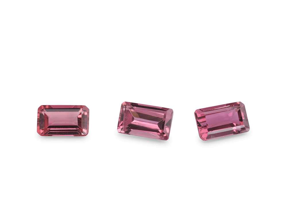 Pink Tourmaline 5x3mm Emerald Cut