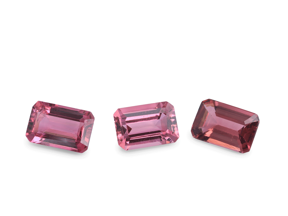 Pink Tourmaline 6x4mm Emerald Cut