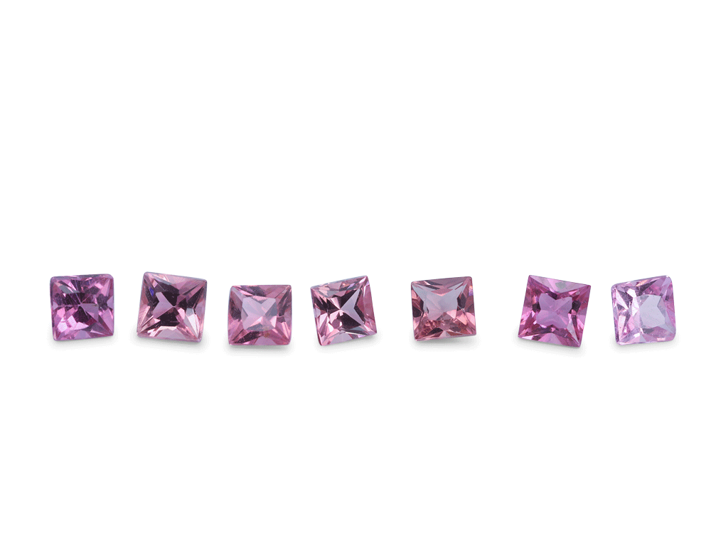 Pink Tourmaline 2.25mm Princess Cut