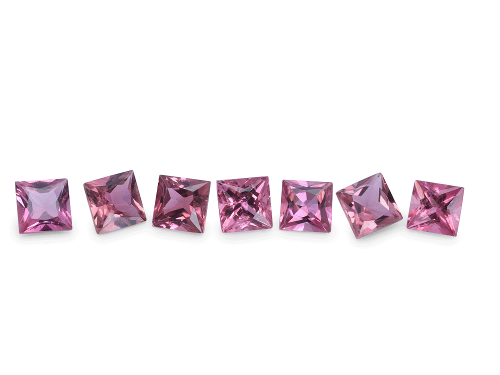 Pink Tourmaline 2.50mm Princess Cut