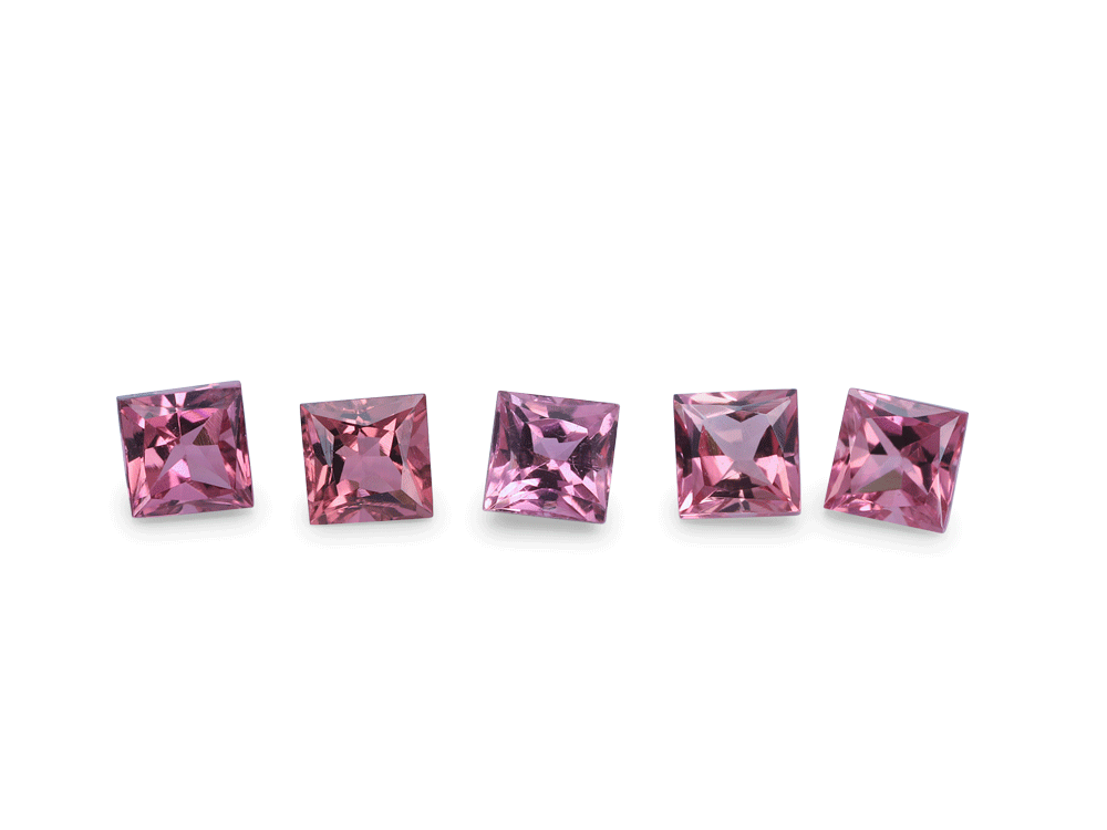 Pink Tourmaline 2.75mm Princess Cut