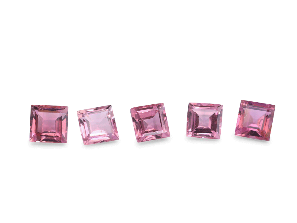 Pink Tourmaline 3.00mm Carre Cut