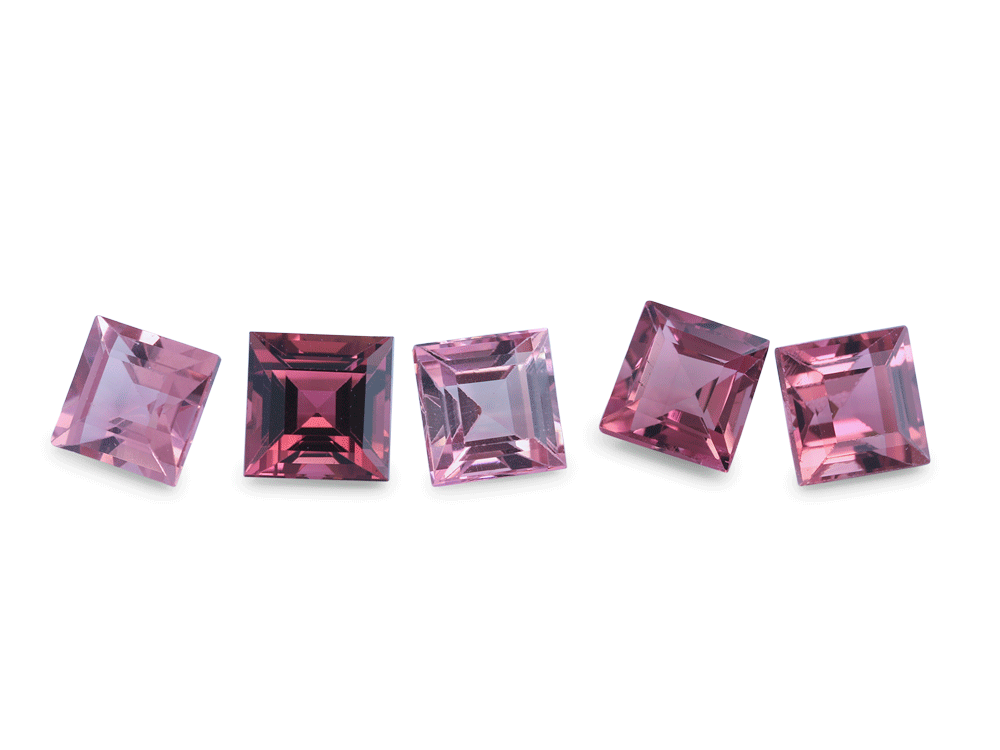 Pink Tourmaline 3.50mm Carre Cut