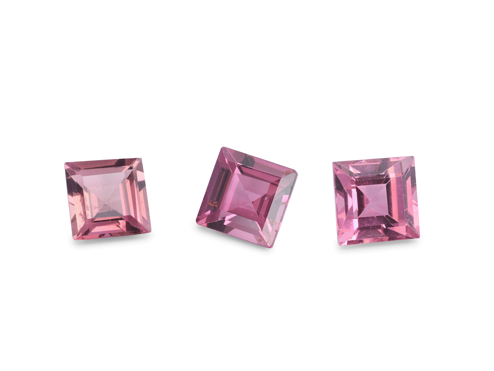 Pink Tourmaline 4.00mm Carre Cut