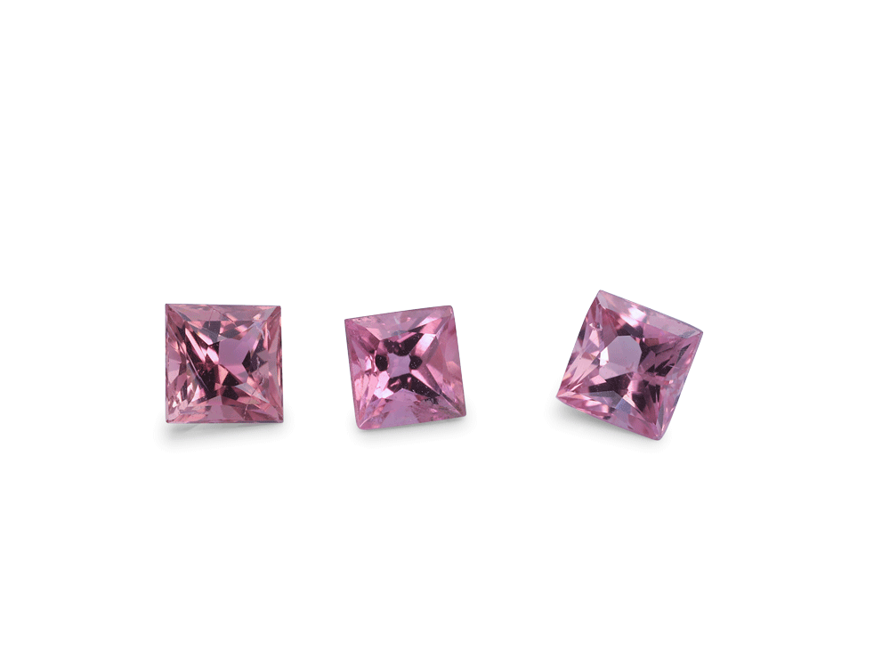 Pink Tourmaline 3.25mm Princess Cut