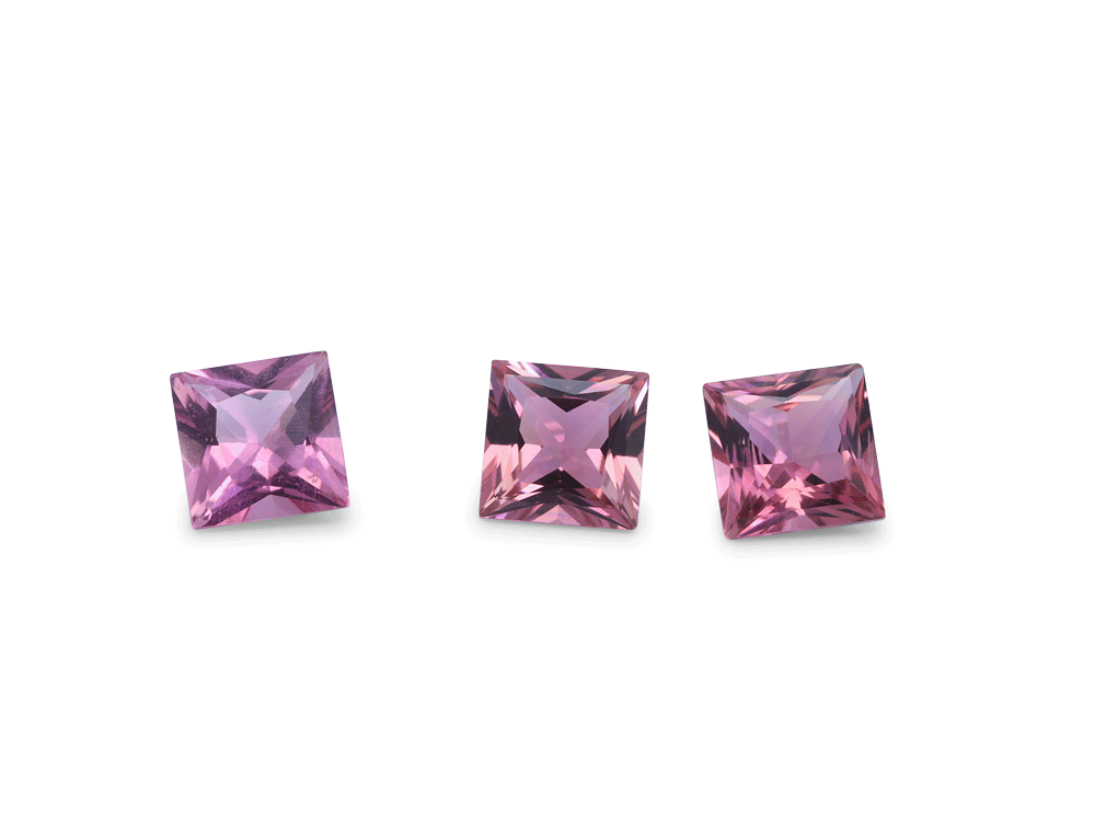 Pink Tourmaline 3.50mm Princess Cut