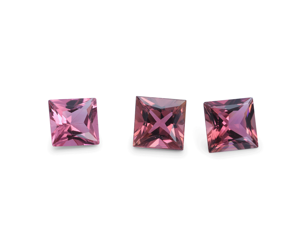 Pink Tourmaline 4.00mm Princess Cut