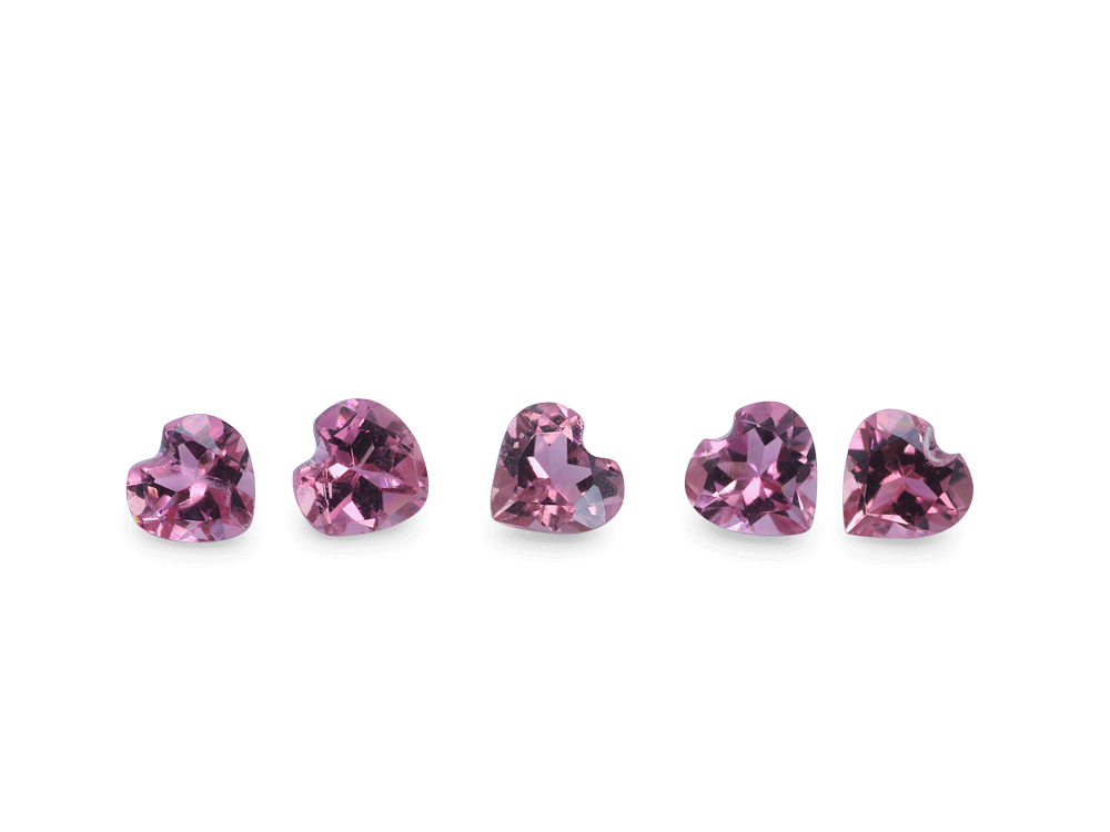 Pink Tourmaline 3.00mm Heart Shape