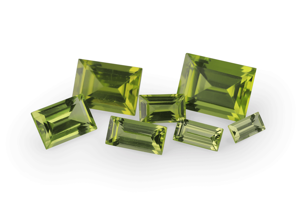 Peridot 4x2mm Baguette