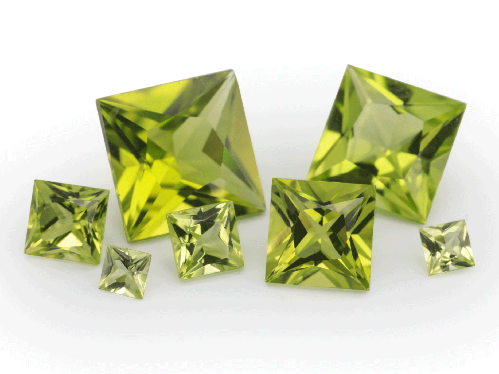 Peridot 2.00mm Princess Cut