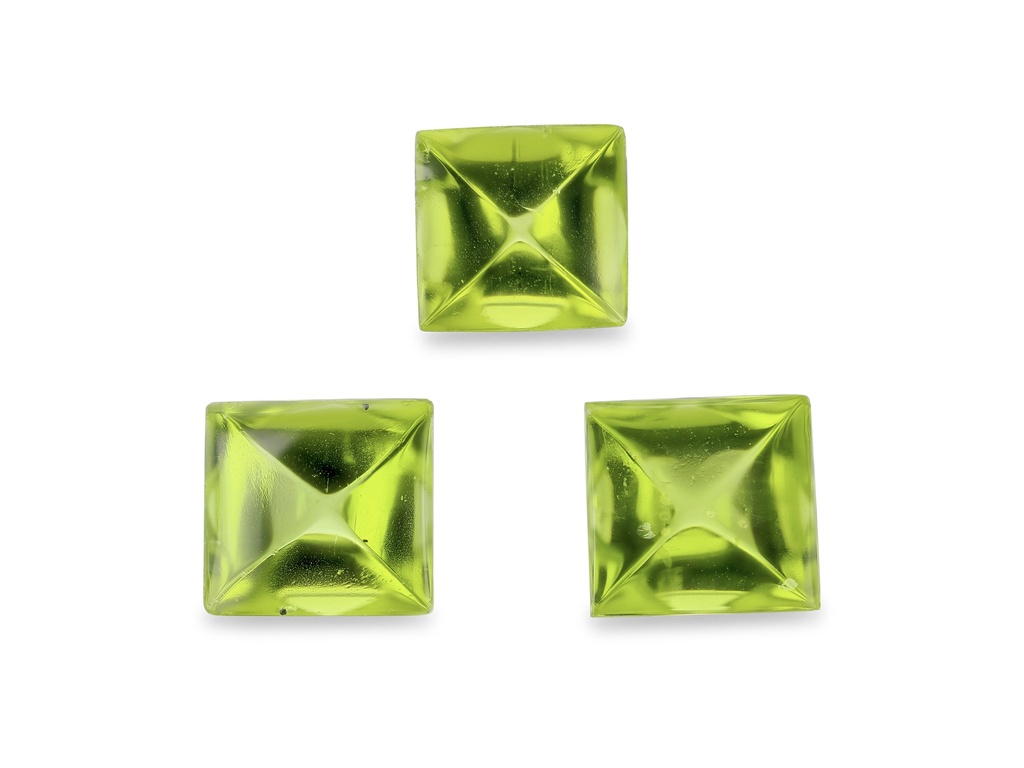 Peridot 6.00mm Square Buff Top