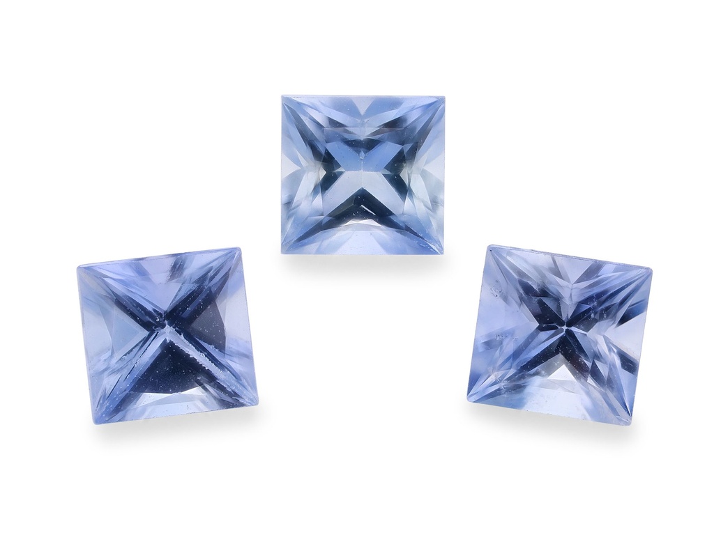 Ceylon Sapphire 4.00mm Princess Cut Light Blue