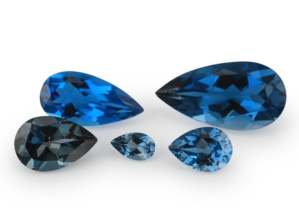 Topaz London Blue 5x3mm Pear Shape 