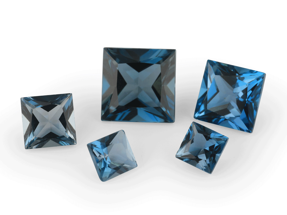 Topaz London Blue 3.00mm Princess Cut