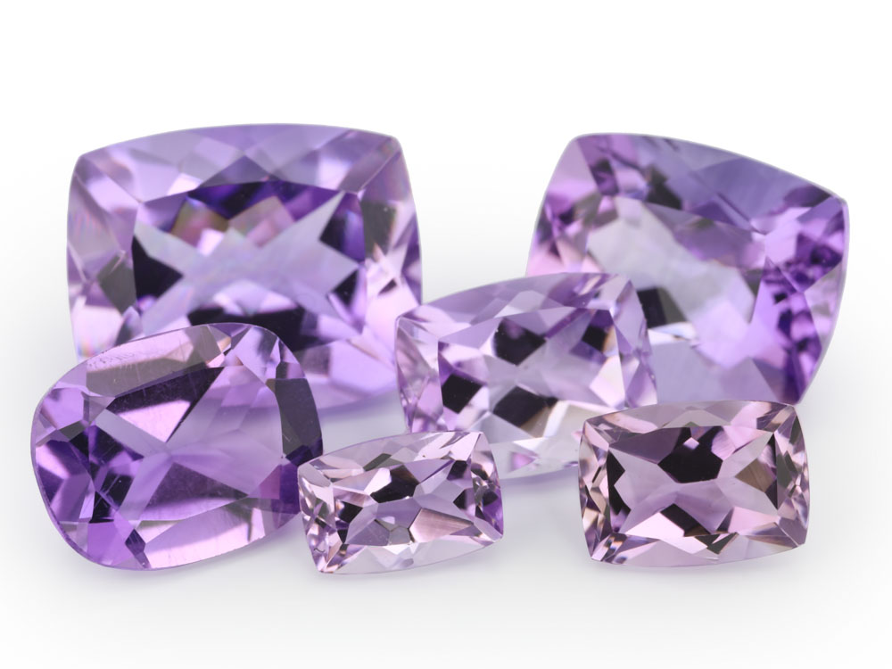 Amethyst 6x4mm Cushion Light Colour