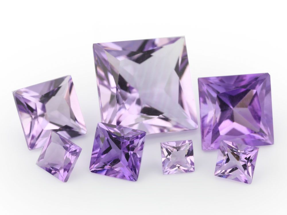 Amethyst 2.00mm Princess Cut Light Colour