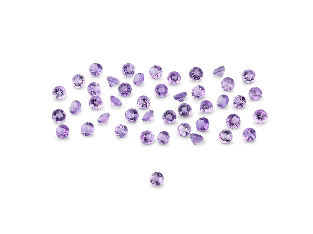 Amethyst 1.50mm Round Mid to Strong Colour