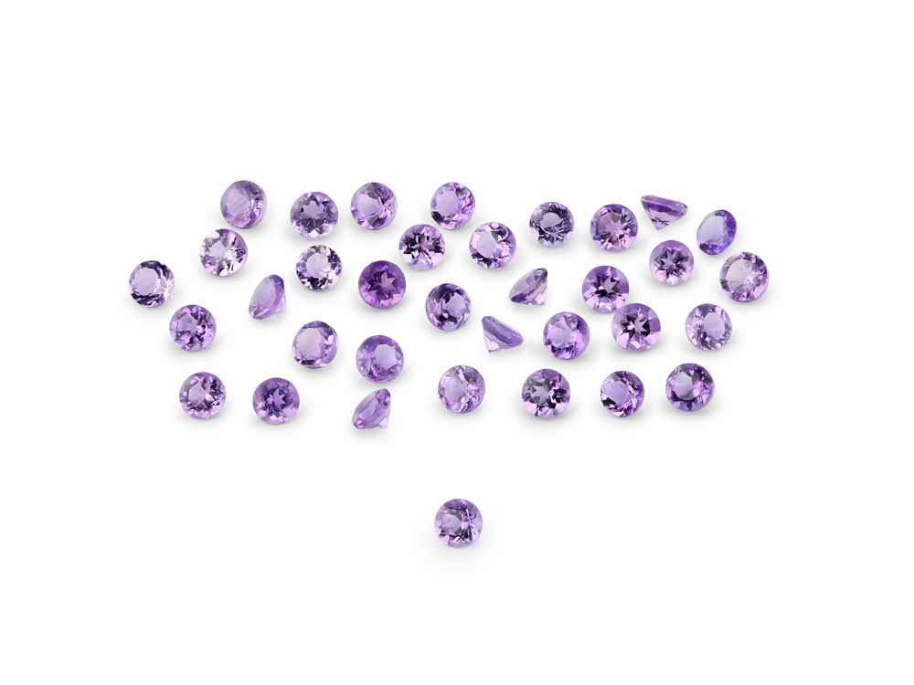 Amethyst 1.75mm Round Mid to Strong Colour 