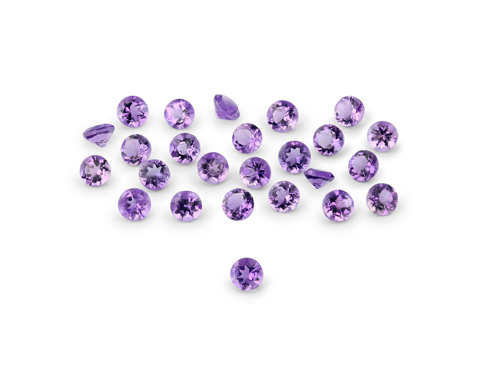 Amethyst 2.25mm Round Mid to Strong Colour 