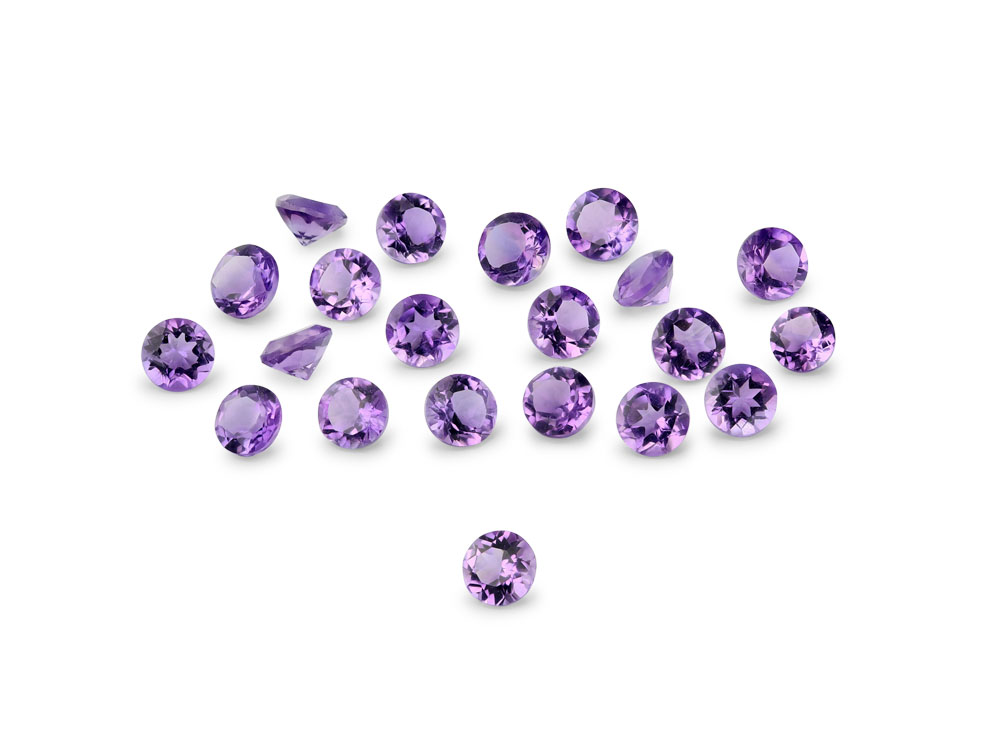 Amethyst 2.50mm Round Mid to Strong Colour