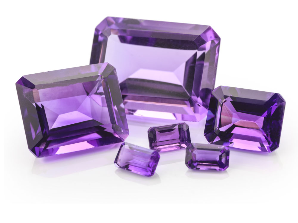 Amethyst Mid to Strong 10x8mm Emerald Cut