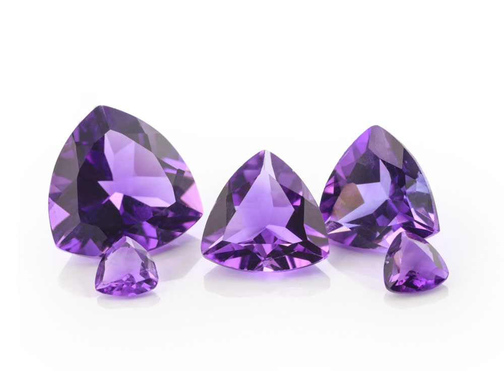 Amethyst 4.00mm Trilliant  Mid to Strong Colour