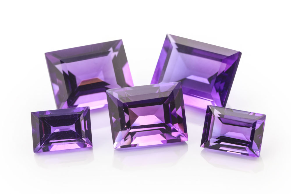 Amethyst 6x4mm Baguette Mid to Strong Colour 