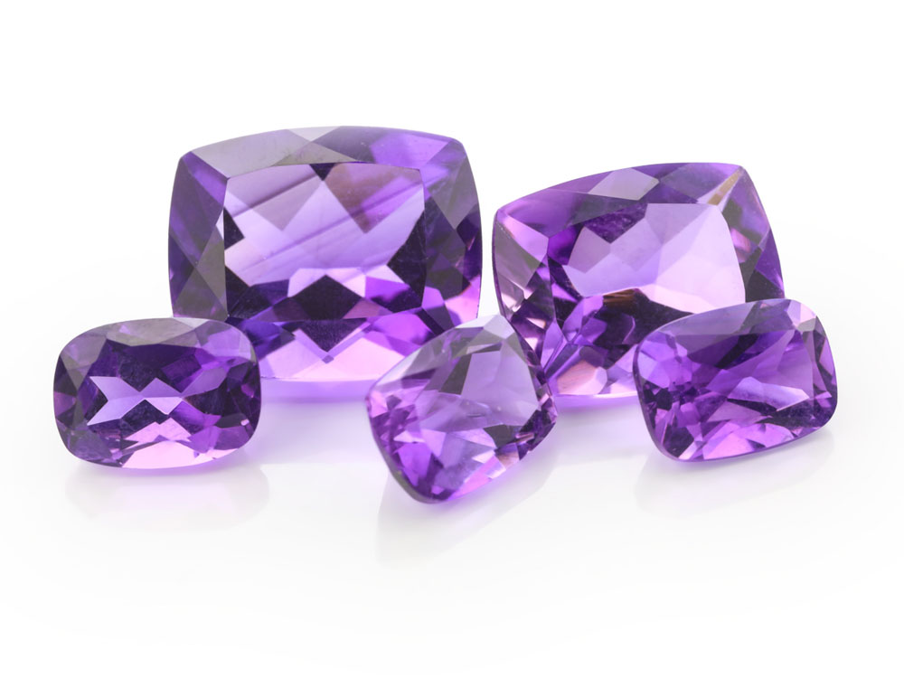 Amethyst 5x4mm Cushion Mid to Strong Colour