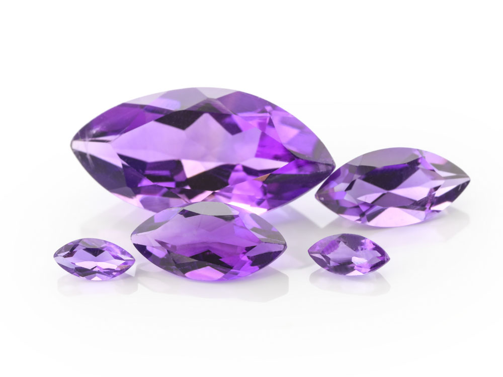 Amethyst 5x2.5mm Marquise Mid to Strong Colour 