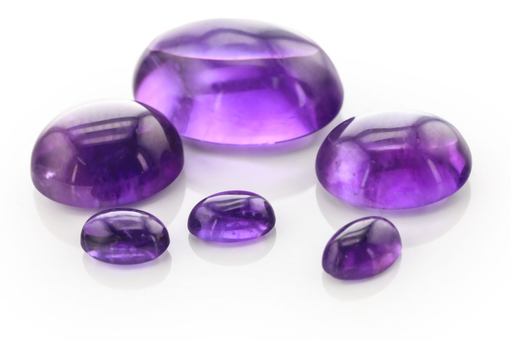 Amethyst 4x3mm Oval Cabochon Mid to Strong Colour 