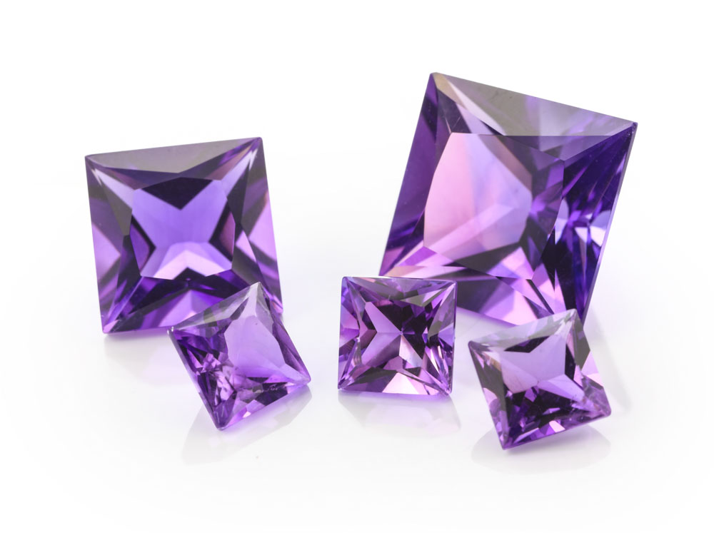 Amethyst 2.00mm Princess Cut Mid to Strong Colour