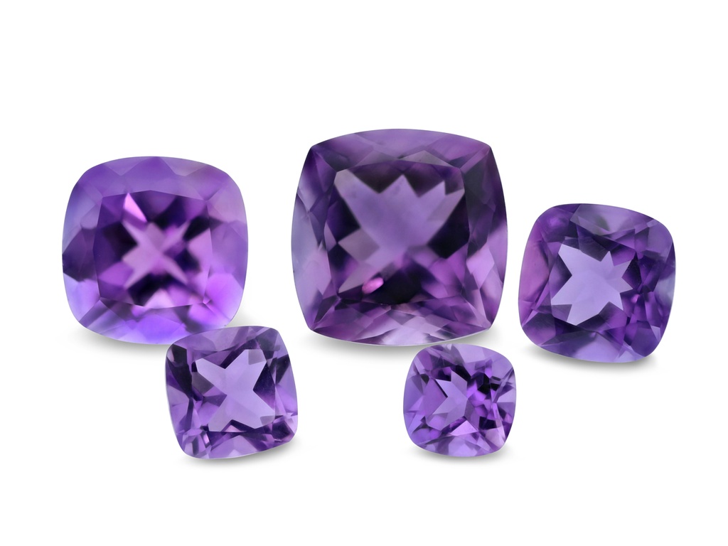 Amethyst 5.00mm Square Cushion Mid to Strong Colour